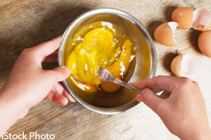 Eggs are used in cooking