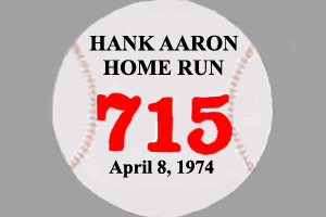 Date that Hank Aaron broke Babe Ruth's <br>home run record