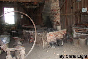 A blacksmith shop