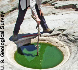 A small basin created by Native Americans