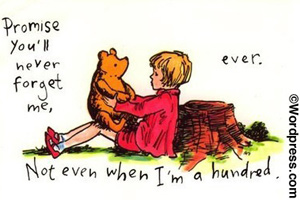An illustration from Winnie the Pooh story