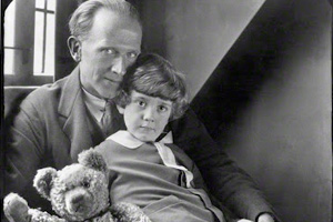 A.A. Milne with his son, Christopher Robin