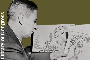 Dr. Seuss with the Grinch