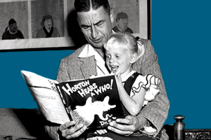 Dr. Seuss reading from one of his books