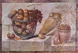 A still life painting from ancient Rome