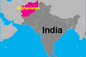 Location of Afghanistan