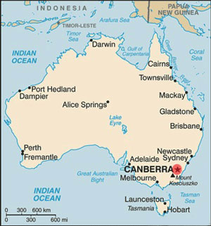 Map of Australia
