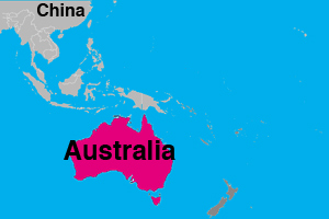 The location of Australia