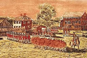 British troops march into Lexington