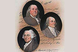 Franklin, Adams, and Jay signed the peace treaty to end the war.