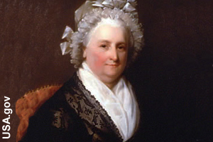The official portrait of Martha Washington