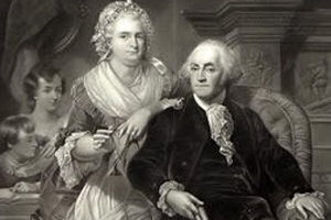 Portrait of Martha and Goerge at home <br>in Mount Vernon