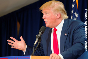 Trump during the 2016 Presidential campaign