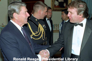 Trump meeting President Reagan in 1987