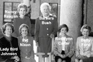 Photo of the then living First Ladies taken in 1991