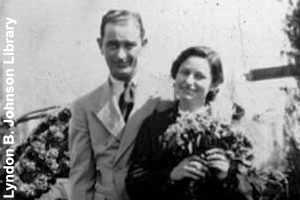 Lyndon and Lady Bird Johnson on their honeymoon