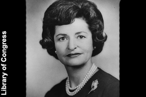 A photo of Lady Bird in 1962