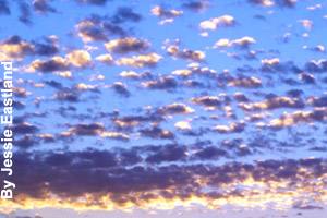 Some altocumulus clouds are fluffy.