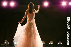 An actor performing on stage