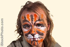Wearing special face make-up