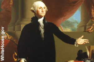 The official portrait of George Washingtion