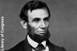 Photo taken shortly after Lincoln <br>became president
