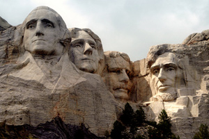 Mount Rushmore: Washington, Jefferson, <br>T. Roosevelt and Lincoln