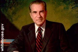 The official portrait of Richard Nixon
