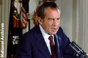 Nixon resigned from the presidency <br>on August 9, 1974