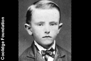 John Calvin Coolidge as a very young boy