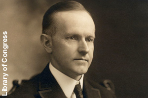 A photo of Calvin Coolidge taken in 1919