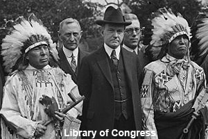 Coolidge alway supported the Native Americans