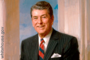 The official portrait of Ronald Reagan