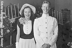 The wedding day of Jimmy and Rosalyn Carter