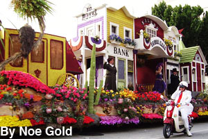 A float at the Rose Bowl Parade in California