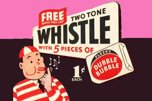 Ad for original bubble gum