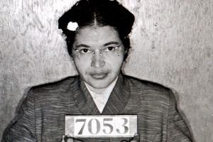 Arrest photo after refusing to give up her seat <br>on the bus