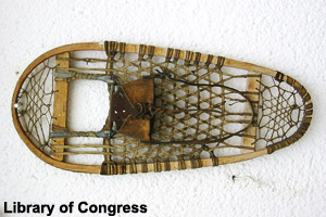 Snowshoe used for hunting in snow