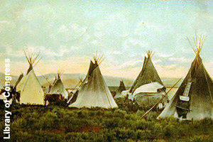 An Arapaho tipi village
