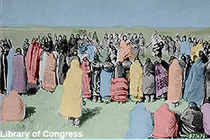 A gathering of an Arapaho tribe