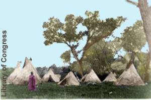 An Arapaho village in 1868