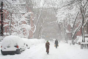 It is difficult to get around during a blizzard.