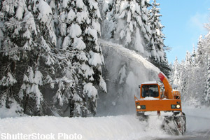 Snowplows are needed to clear the roads.