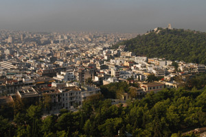 View of the city of Athens