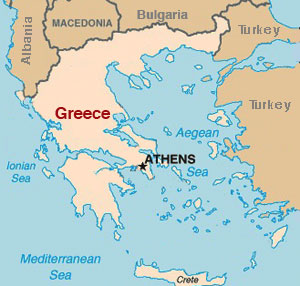 The location of Athens