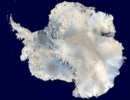 Photo of Antarctica taken from space