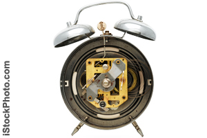 A look inside an old alarm clock