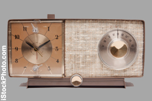 An old clock radio